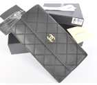 2014 Chanel Matelasse Bi-Fold wallets Original Elephant pattern Leather C9556 Black C9556