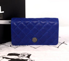 2014 Chanel Matelasse Bi-Fold wallets Original Leather C001 Blue C001