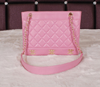 2014 Chanel Shopper Bag Sheepskin Leather A68071 Pink A68071