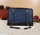 2014 Chanel Shopping Bag in Caviar leather A6869 Blue&Black A6869