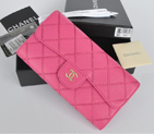 2014 Chanel Tri-Fold Wallet in Original Elephant pattern Leather C9557 Rose C9557