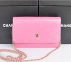 2014 Chanel WOC mini bags Original Camellia Leather A93301 Pink A93301