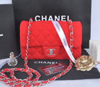 2014 Chanel mini Classic Flap Bag Denim Fabric CF69900 Red A69900