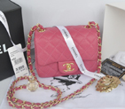 2014 Chanel mini Classic Flap Bag Rose Original Caviar leather A1115 Gold A1115