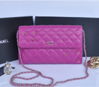 2014 Chanel plaid ladybug flap bag A688389 in Purple A688389