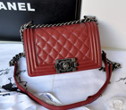 2014 LE Boy Chanel Flap Shoulder Bag Original Sheepskin Leather A67063 Claret A67063