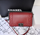 2014 Le Boy Chanel A67949 Claret Flap Shoulder Bag in Original Leather A67949