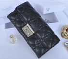 2014 Miss Dior Original leather wallet 3402 in Black