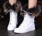 2014 New Arrivals Chanel Winter Fox fur snow boots CHW0521