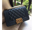 2015 Boy Chanel Flap Shoulder Bag Original Caviar Leather A67085 DarkBlue A67085