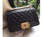 2015 Boy Chanel Flap Shoulder Bag Original Sheepskin Leather A67085 Black A67085