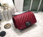 2015 Boy Chanel Flap Shoulder Bag Original Sheepskin Leather A67085 Burgundy A67085
