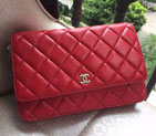 2015 Boy Chanel WOC mini Flap Bag Red Original Sheepskin leather A33808 A33808