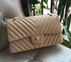 2015 Chanel 2.55 Series Flap Bag Original Sheepskin Leather 1112 Apricot with Gold 1112