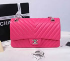 2015 Chanel 2.55 Series Flap Bag Original Sheepskin Leather 1112 Rose with Silver 1112