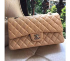2015 Chanel A1112 Flap Bag Original Sheepskin Leather Apricot with Silver A1112