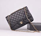 2015 Chanel A28600 Original Caviar leather Classic Flap Bag in Black with Gold A28600