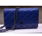 2015 Chanel A33814 Blue Light Caviar Leather mini Flap Bag Ancient silver A33814