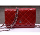 2015 Chanel A33814 Red Original Patent Leather mini Flap Bag Silver A33814