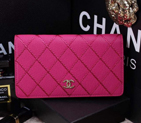 2015 Chanel Bi-Fold Wallet in Original Leather A9555 Rose A9555