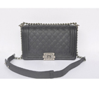 2015 Chanel Boy Flap Shoulder Bag Caviar Leather A67086 Black A67086