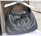 2015 Chanel Calfskin Hobo Bag A67855 Black A67855