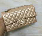 2015 Chanel Classic Flap Bag 1112 Original Nubuck Leather in Gold 1112