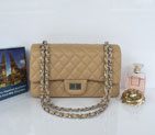 2015 Chanel Classic Flap Bag 2.55 Series Original Lambskin Leather 1112 Apricot Silver 1112