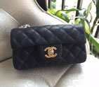 2015 Chanel Classic Flap Bag Original Caviar Leather A6035 Black with Gold A6035