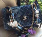 2015 Chanel Classic Flap Bag Original Denim A99366 Royal A99366