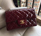 2015 Chanel Classic Flap Bags Original patent leather A1116 in Claret A1116