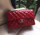 2015 Chanel Classic Flap Bags Original patent leather A1116 in Red A1116