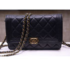 2015 Chanel LE Boy A33815 Caviar Leather Flap Shoulder Bags Black with Bronze A33815