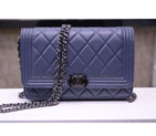 2015 Chanel LE Boy A33815 Original Sheepskin Leather Flap Shoulder Bags Lavender with Silver A33815