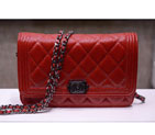 2015 Chanel LE Boy A33815 Light Caviar Leather Flap Shoulder Bags Red with Black Polished A33815