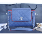 2015 Chanel Large Caviar Leather Messenger Bag A30456 Royal A30456