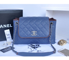 2015 Chanel Large Original Caviar Leather Messenger Bag A90456 Royalblue A90456