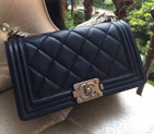 2015 Chanel Le Boy Flap Shoulder Bag Original Leather A92105 in Black A92105