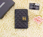 2015 Chanel Matelasse Bi-Fold Wallet Calfskin Leather A219006 Black A219006