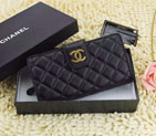 2015 Chanel Matelasse Bi-Fold Wallet Calfskin Leather A219009 Black A219009