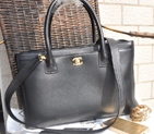2015 Chanel Original Leather Tote Bag A66439 Black A66439