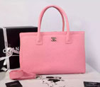 2015 Chanel Pink Original leather Tote Shoulder Bag A67007 with Silver A67007