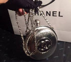 2015 Chanel Plexiglass Globe Clutch Bag Silver A2915629