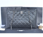 2015 Chanel Shopper Bag Original Caviar Leather A30454 Black A30454