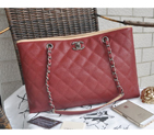 2015 Chanel Shopper Bag Caviar Leather A30454 Maroon A30454
