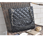 2015 Chanel Shopper Bag Original Caviar Leather A37016 Black A37016