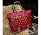 2015 Chanel Shopper Bag Sheepskin Leather A68031 Red A68031