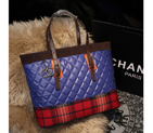 2015 Chanel Shopper Bag Sheepskin Leather A68031 Royalblue A68031