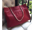 2015 Chanel Shoulder Bag Original Calfskin Leather A5840 Red A5840