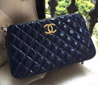 2015 Chanel Shoulder Bag Original patent Leather A99250 Blue A99250
